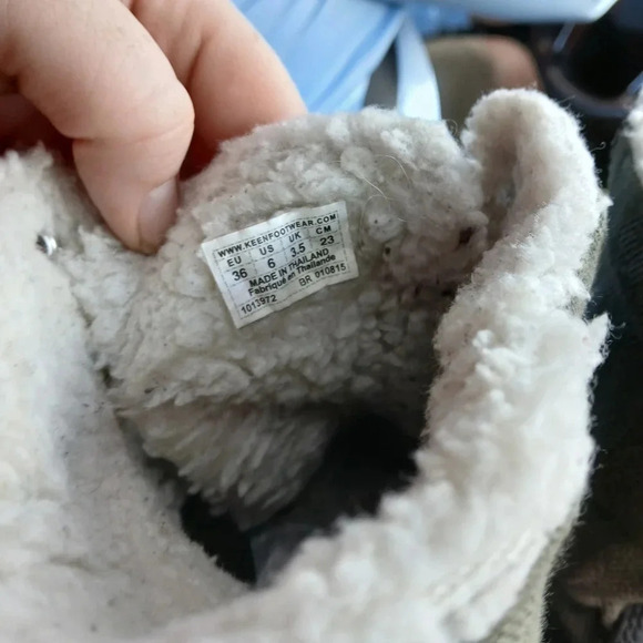 Keen Elsa Green and Black Leather Winter Boots Size 6 Snow Boot Waterproof - Picture 5 of 10